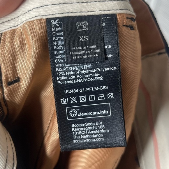 Scotch & Soda Black Textured Dress Pants Size XS - Picture 7 of 9